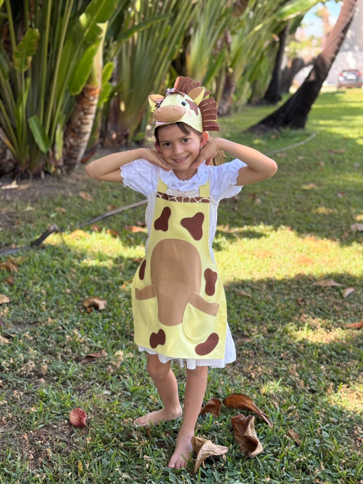 Molde - Kit Avental + Touca Girafa