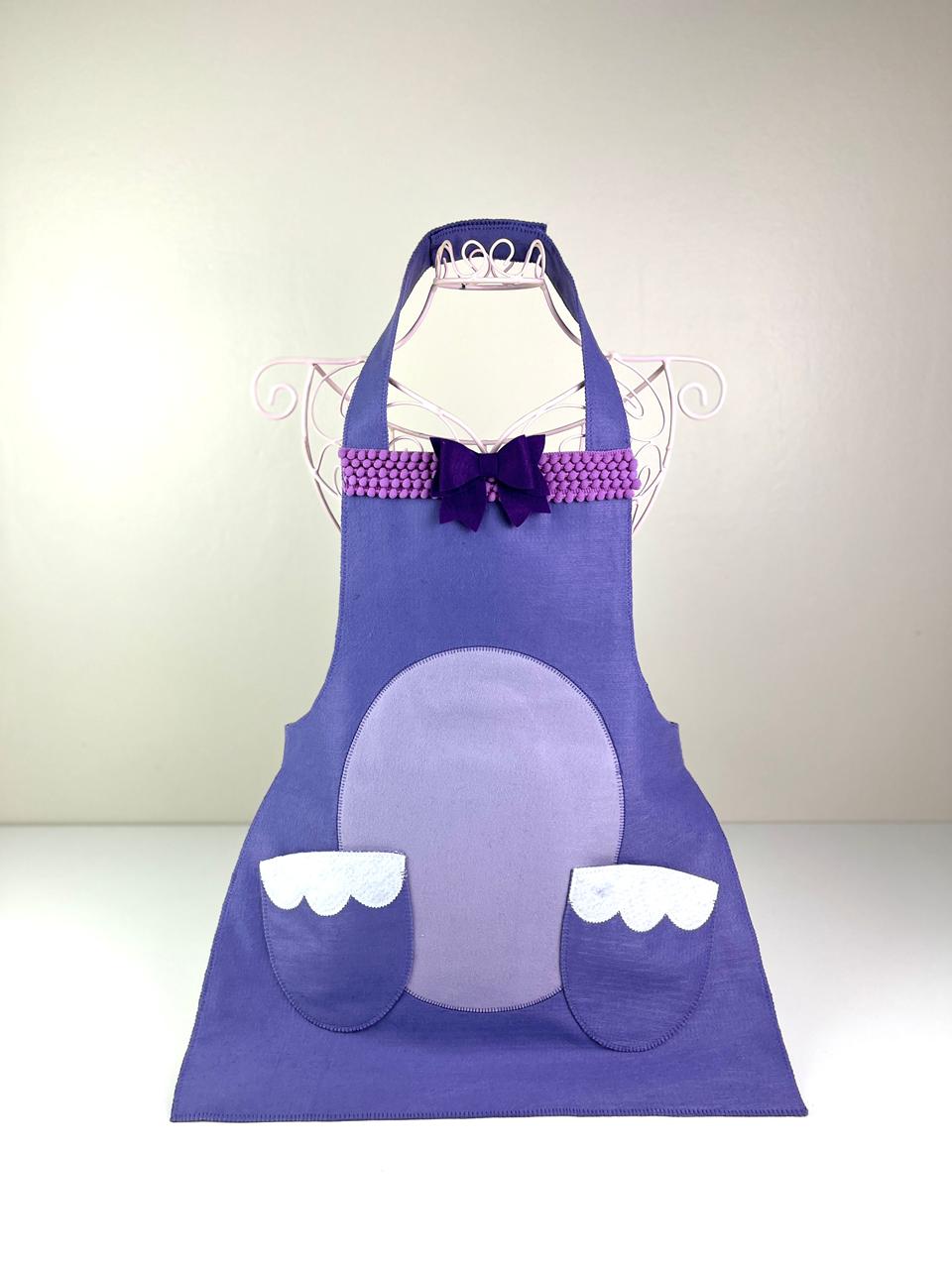 Molde - Kit Avental + Touca Hipopótamo