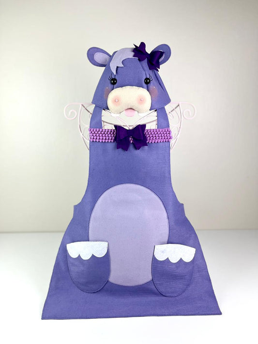 Molde - Kit Avental + Touca Hipopótamo