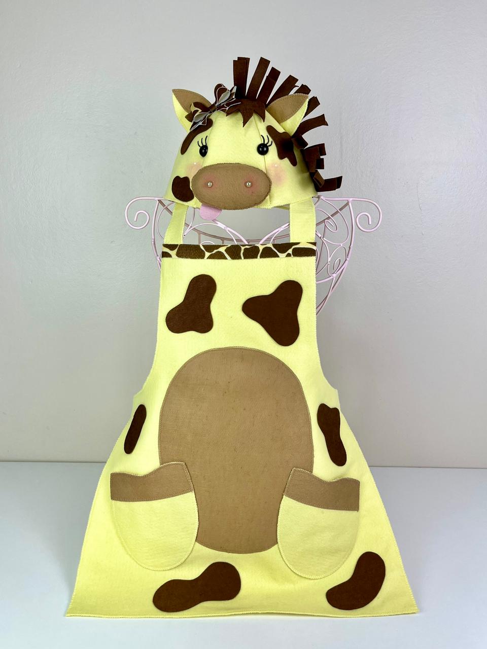 Molde - Kit Avental + Touca Girafa