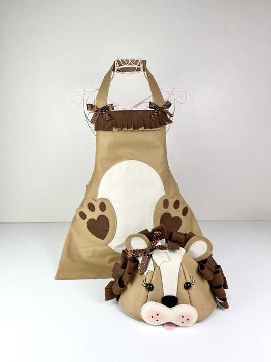 Molde - Kit Avental + Touca Leão