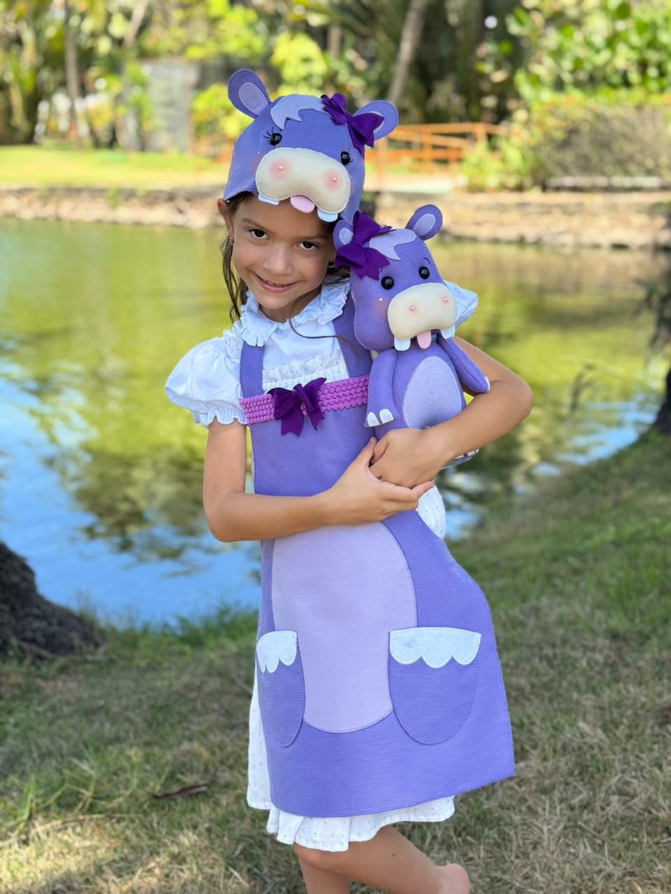 Molde - Kit Avental + Touca Hipopótamo