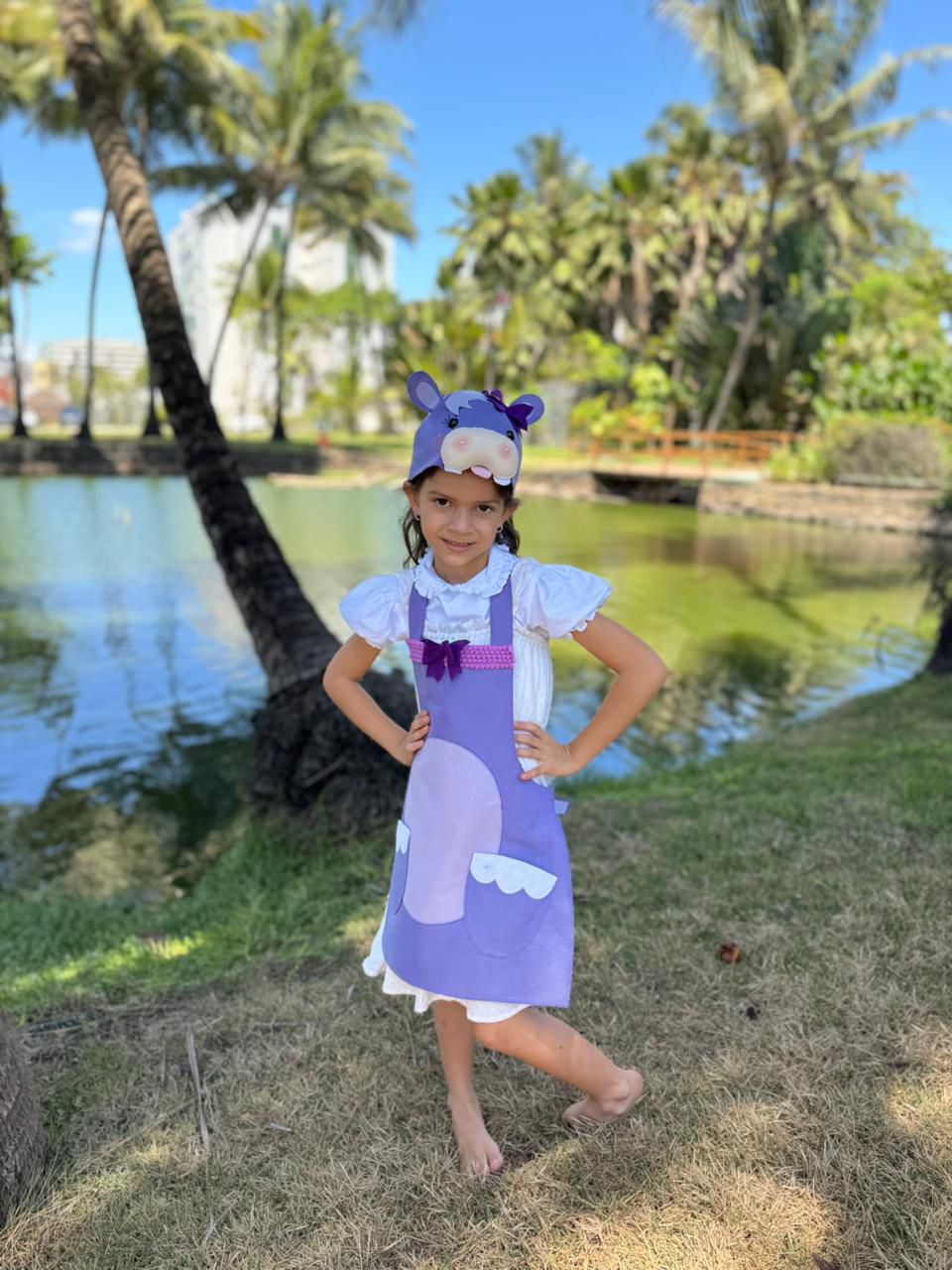 Molde - Kit Avental + Touca Hipopótamo